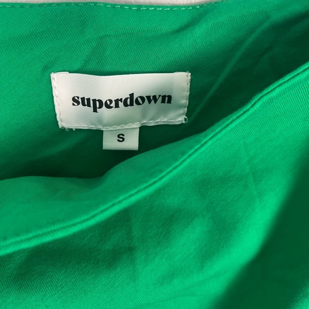 NWT revolve superdown Meena One Shoulder Dress in Green size small - Picture 4 of 7